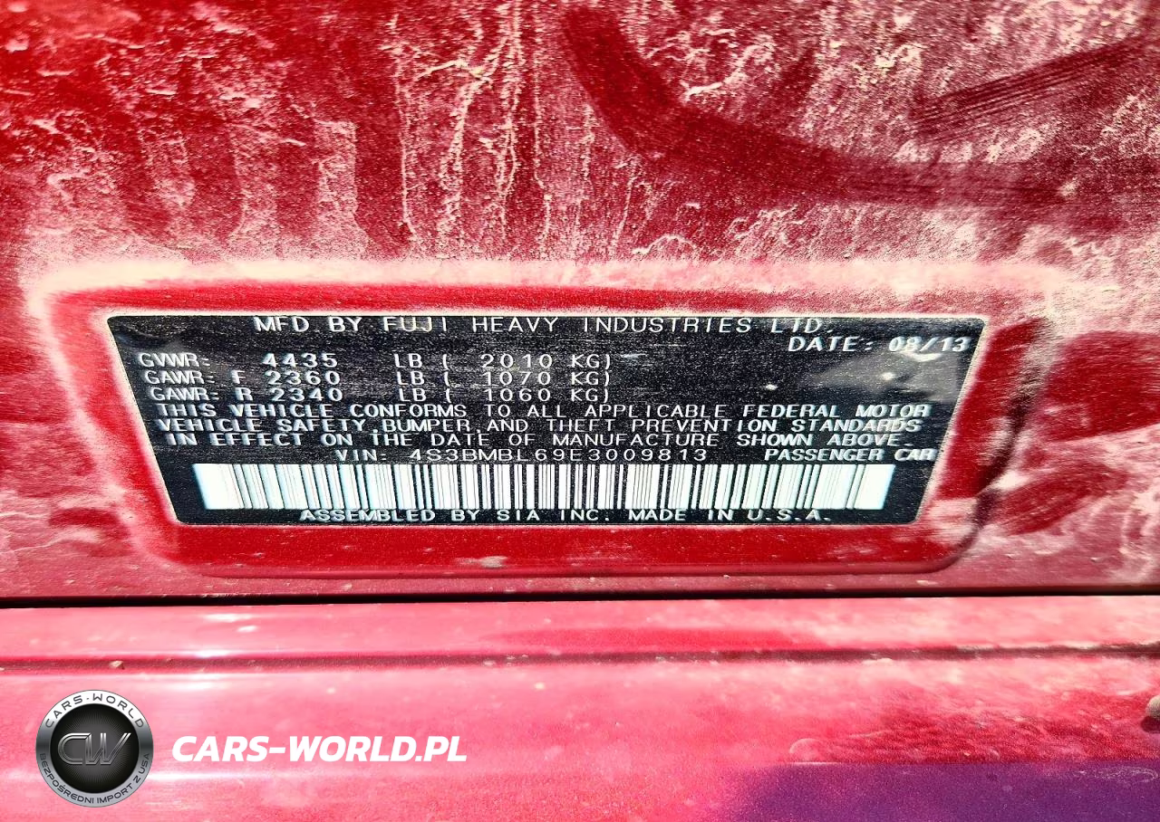 2014 Subaru Legacy 2.5I Limited VIN:4S3BMBL69E3009813 - 13