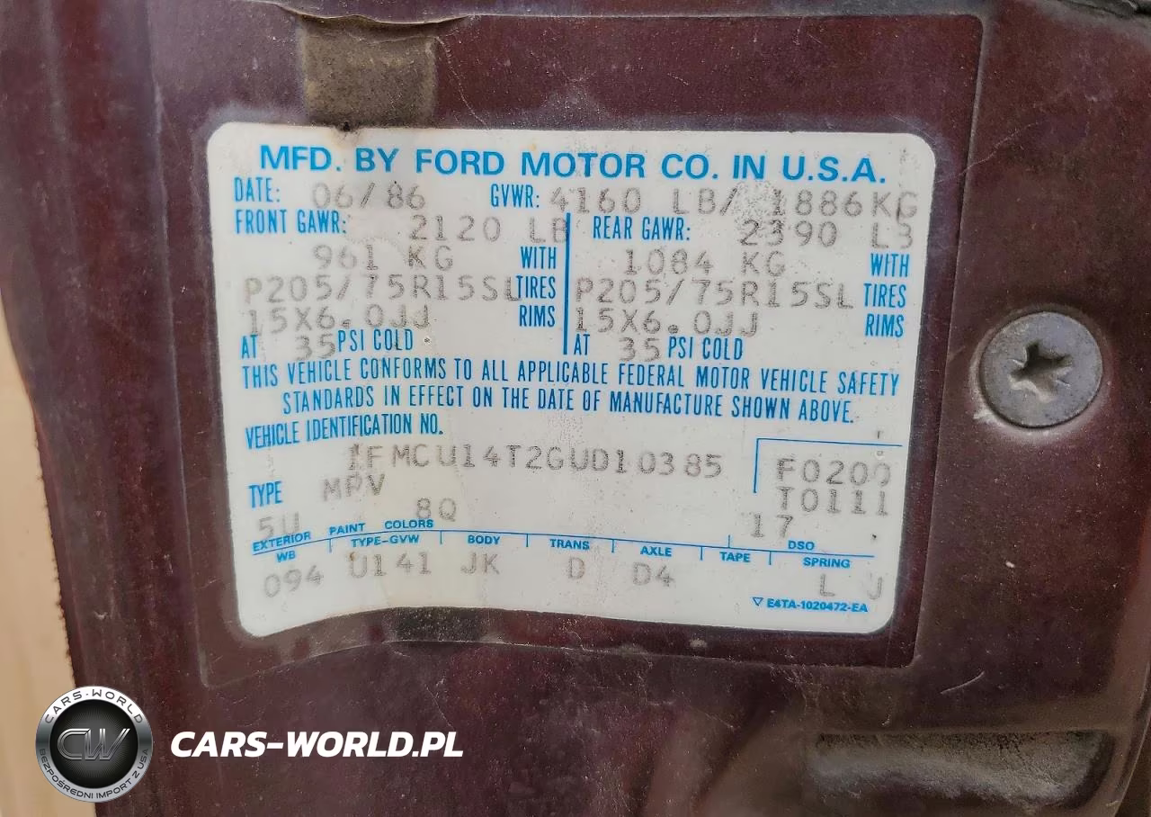 1986 Ford Bronco Ii VIN:1FMCU14T2GUD10385 - 12
