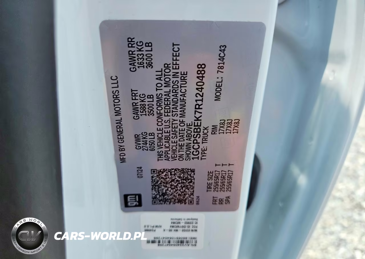 2024 Chevrolet Colorado VIN:1GCPSBEK7R1240488 - 12