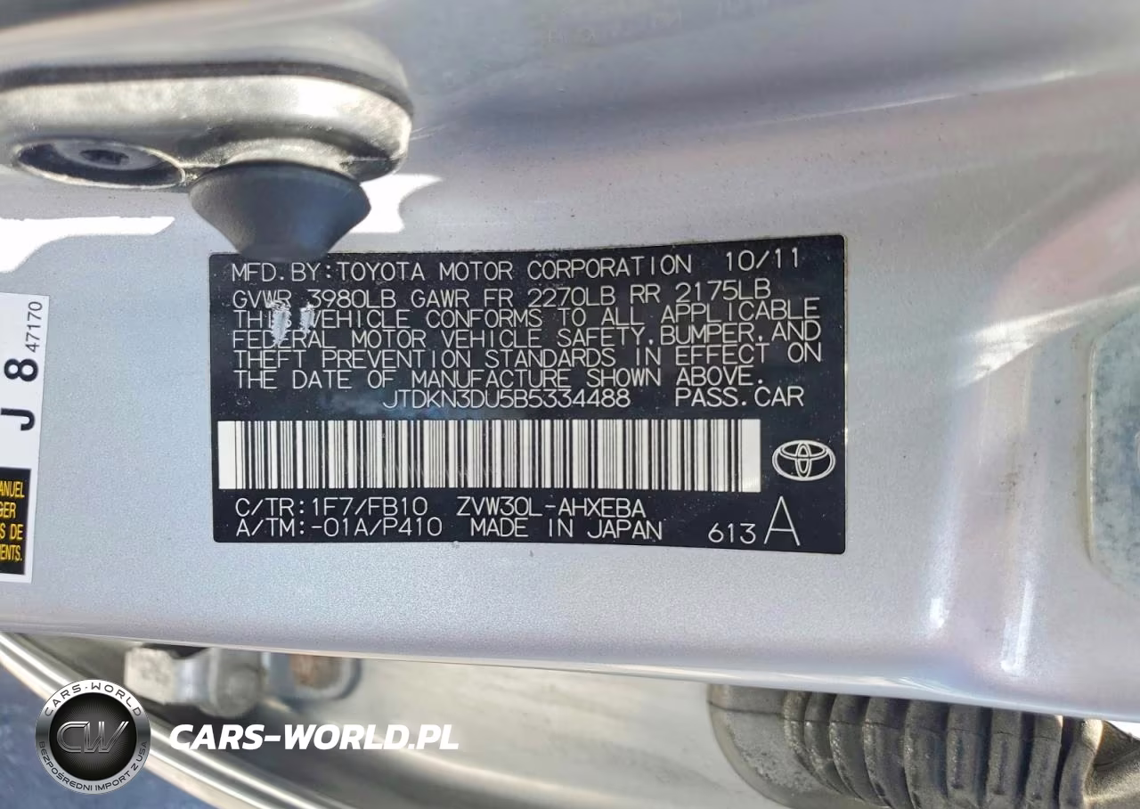 2011 Toyt Prius VIN:JTDKN3DU5B5334488 - 12