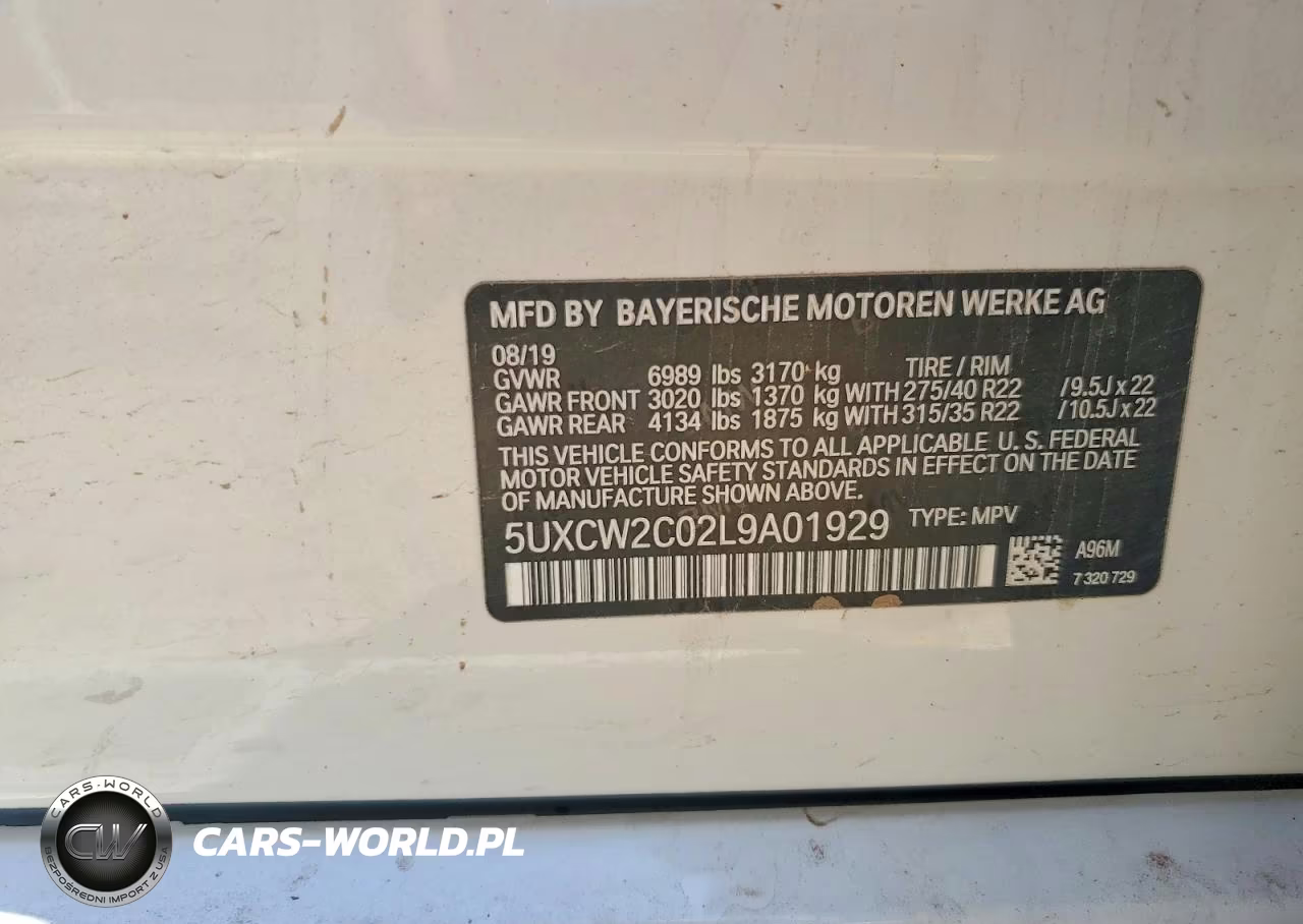2020 BMW X7 xDrive40I VIN:5UXCW2C02L9A01929 - 13
