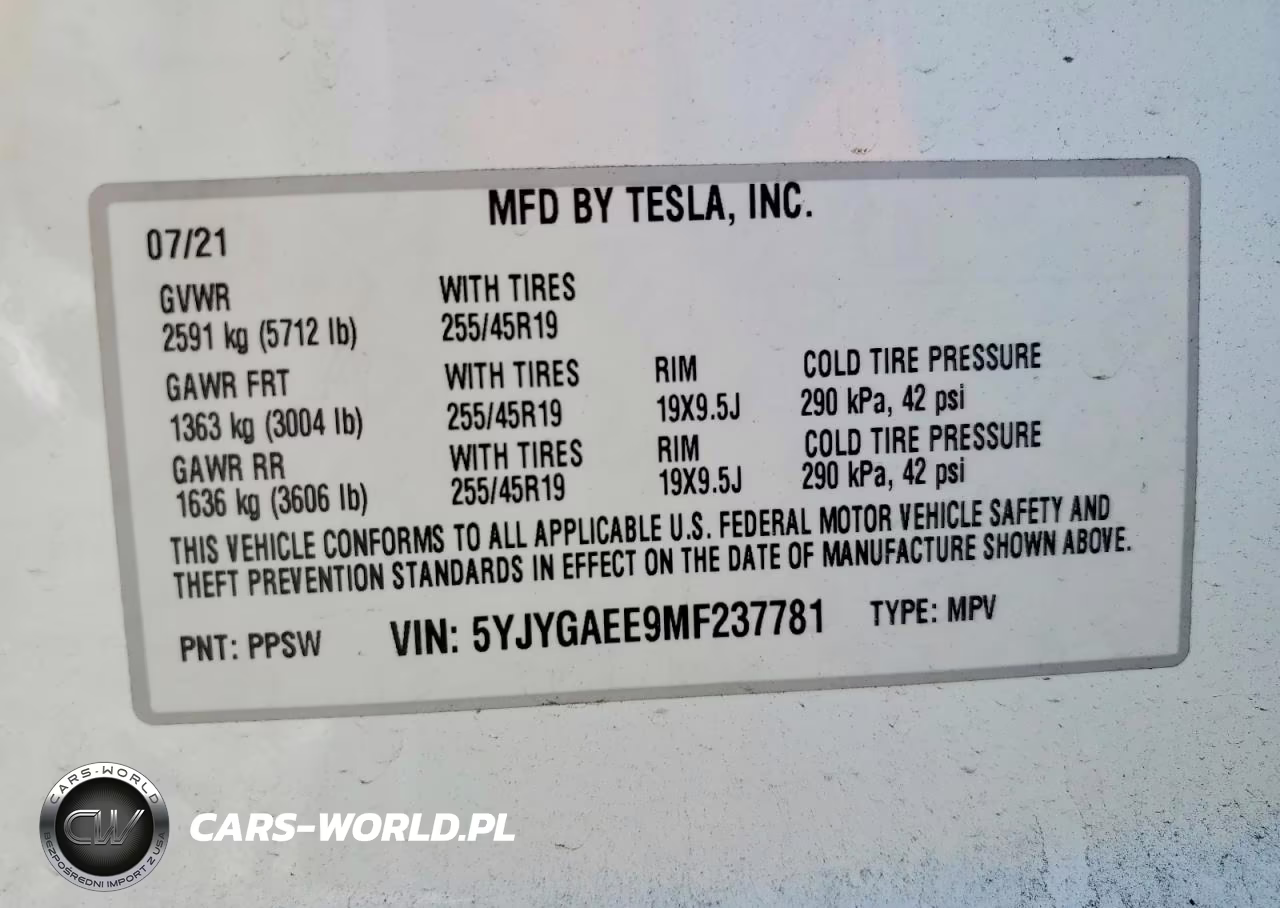 2021 Tesla Model Y VIN:5YJYGAEE9MF237781 - 12