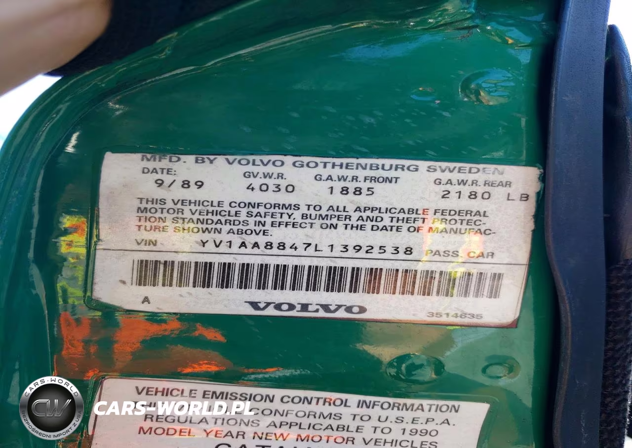 1990 Volvo 240 Base VIN:YV1AA8847L1392538 - 13