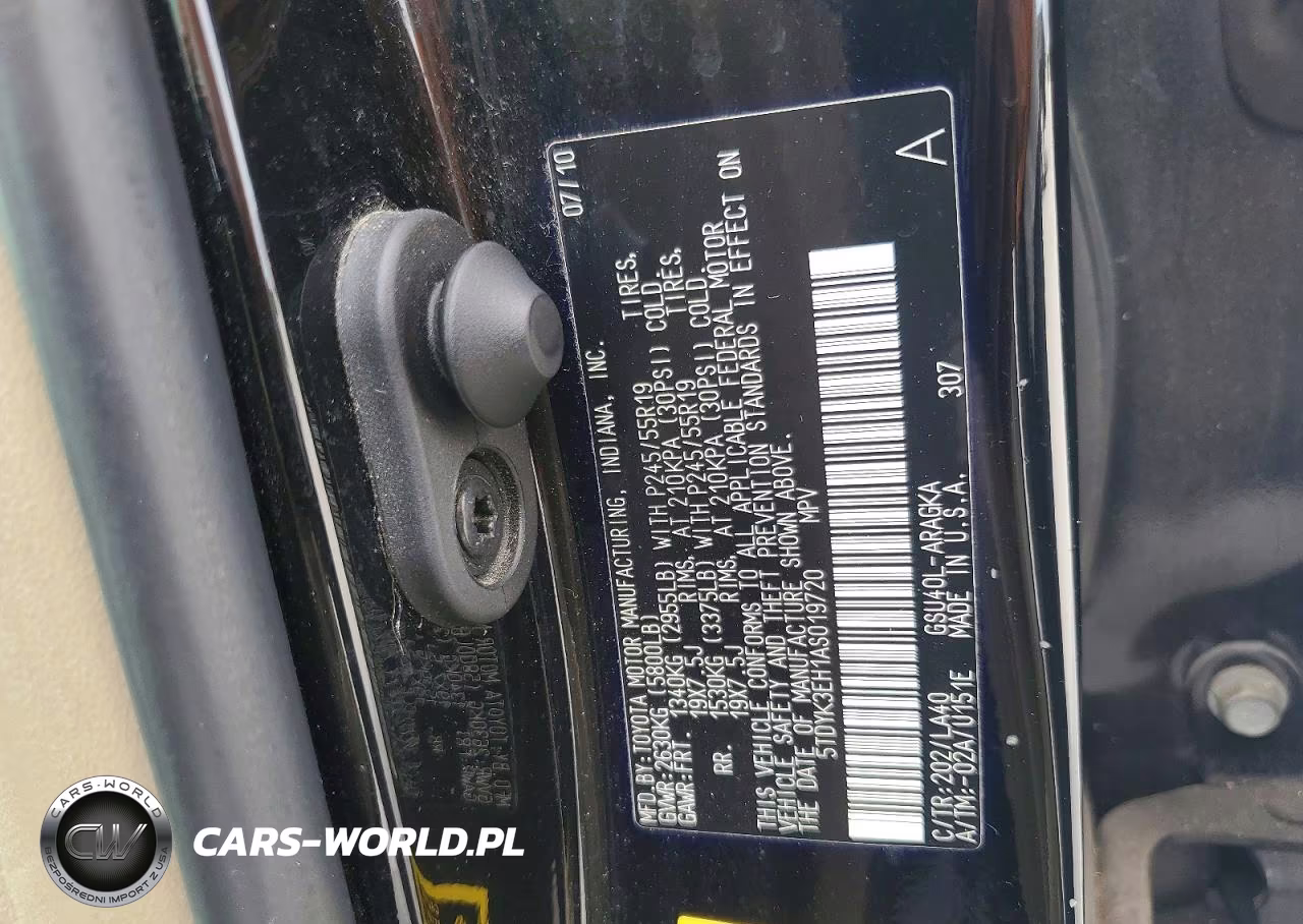 2010 Toyota Highlander Limited VIN:5TDYK3EH1AS019720 - 14