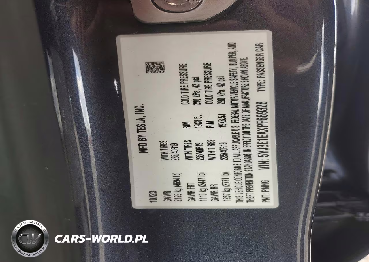 2023 Tesla Model 3 VIN:5YJ3E1EAXPF669328 - 12
