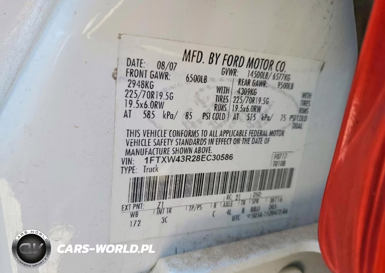 2008 Ford F450 Super Duty VIN:1FTXW43R28EC30586 - 13