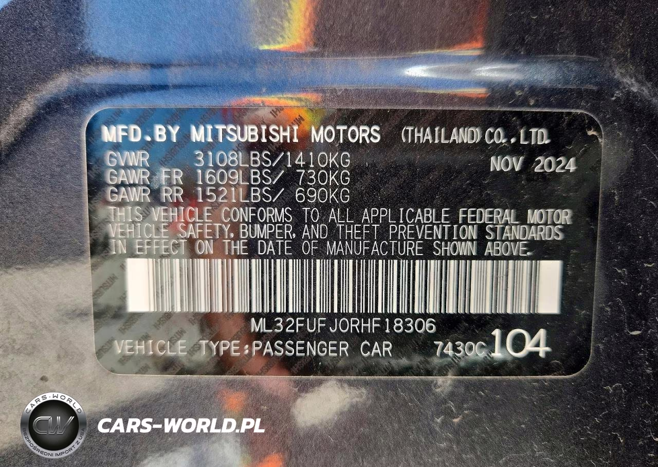 2024 Mitsubishi Mirage G4 Es VIN:ML32FUFJ0RHF18306 - 12