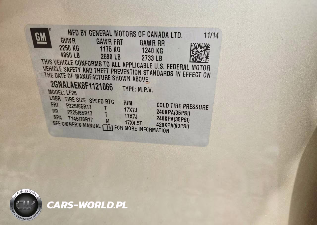 2015 Chevrolet Equinox Ls VIN:2GNALAEK8F1121066 - 13