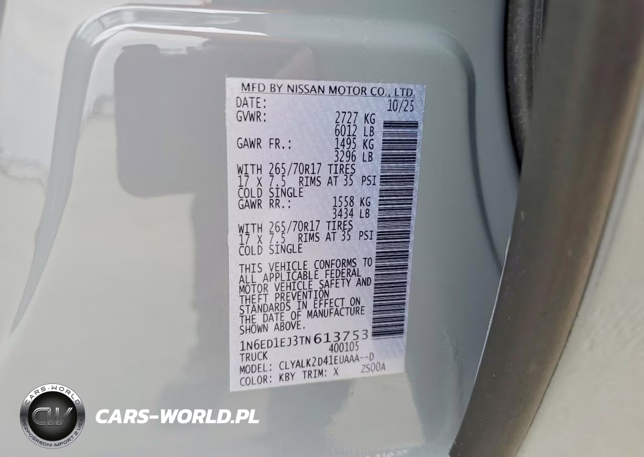 2026 Nissan Frontier Pro-X VIN:1N6ED1EJ3TN613753 - 13