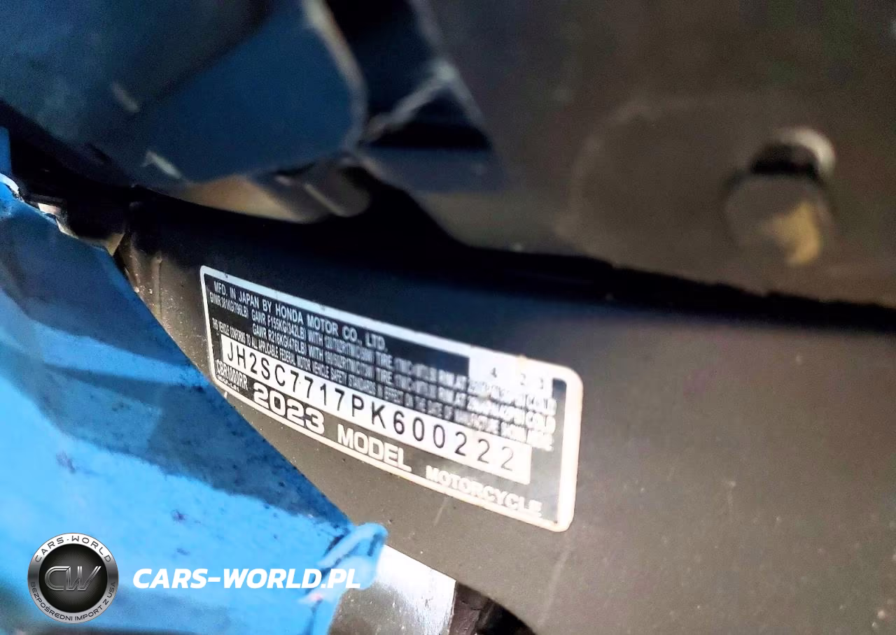 2023 Honda Cbr1000 Rr VIN:JH2SC7717PK600222 - 9