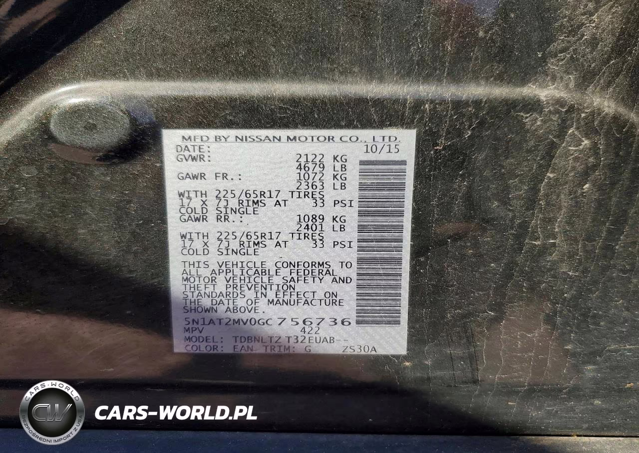2016 Nissan Rogue VIN:5N1AT2MV0GC756736 - 13