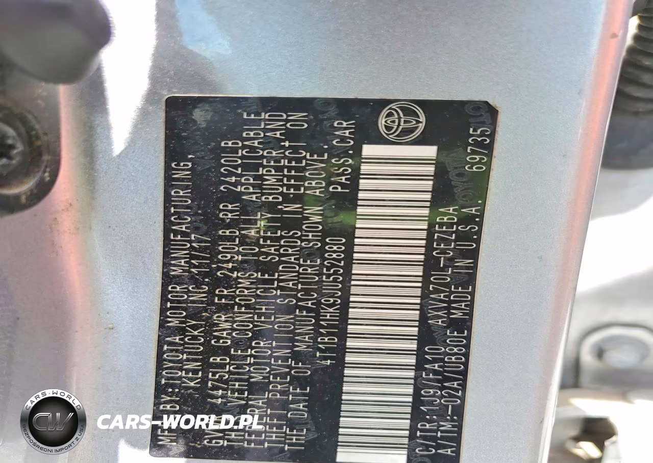 2018 Toyota Camry L VIN:4T1B11HK9JU552880 - 12