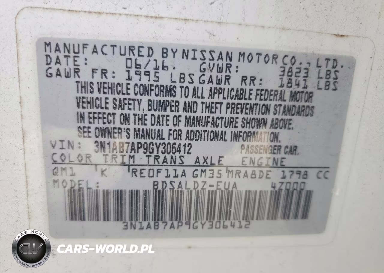 2016 Nissan Sentra Sv VIN:3N1AB7AP9GY306412 - 13