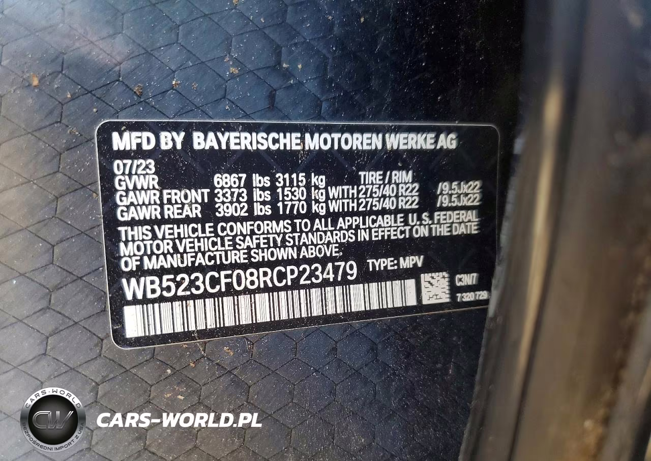 2024 BMW Ix xDrive50 VIN:WB523CF08RCP23479 - 13