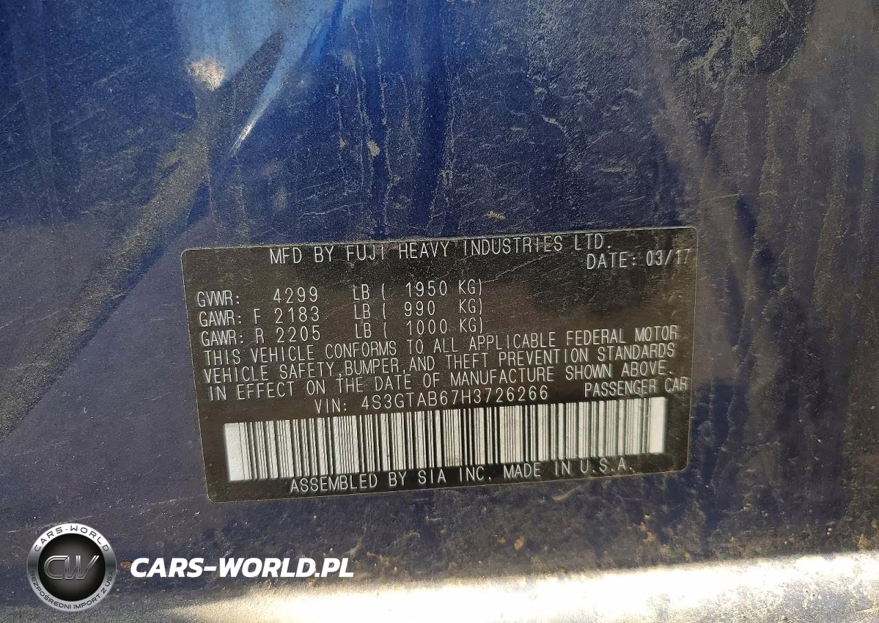 2017 Subaru Impreza Premium VIN:4S3GTAB67H3726266 - 12