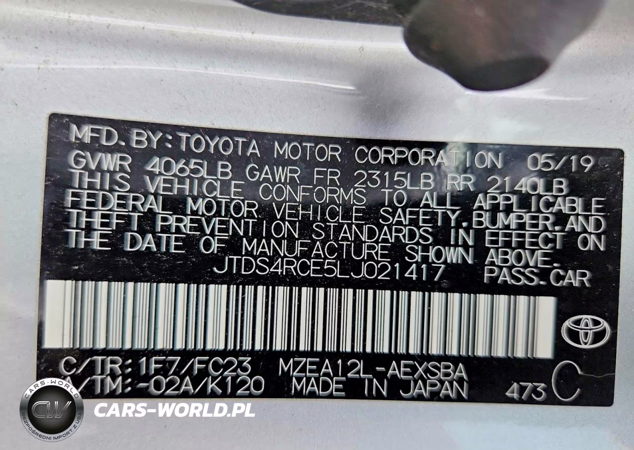 2020 Toyota Corolla Se VIN:JTDS4RCE5LJ021417 - 12