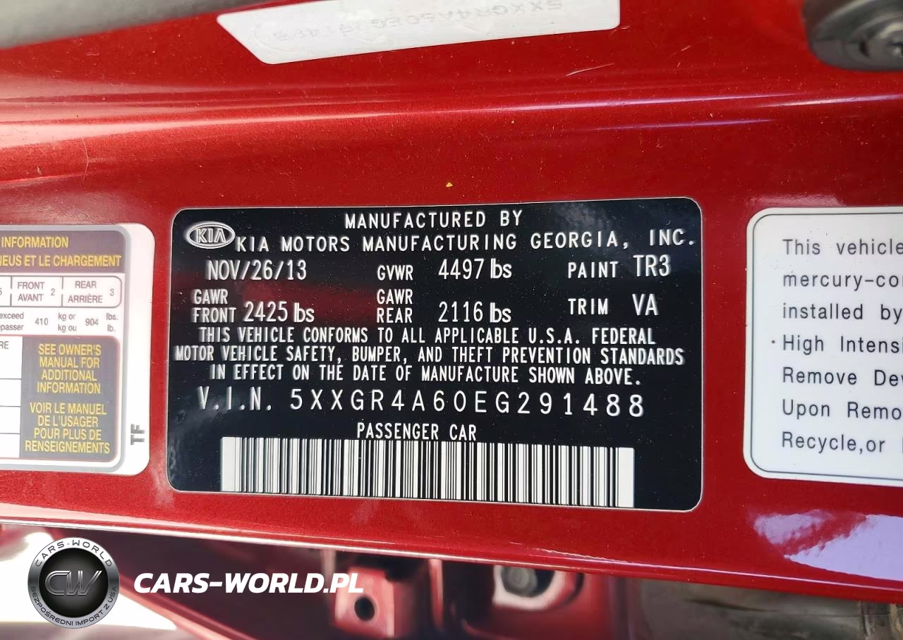 KIA OPTIMA SX VIN:5XXGR4A60EG291488 - 13
