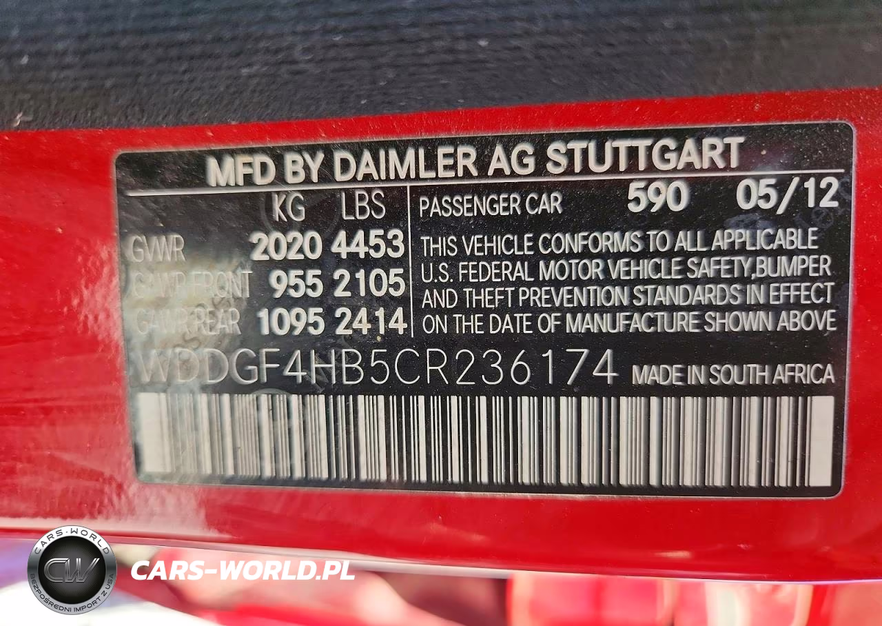2012 Mercedes-Benz C 250 VIN:WDDGF4HB5CR236174 - 12