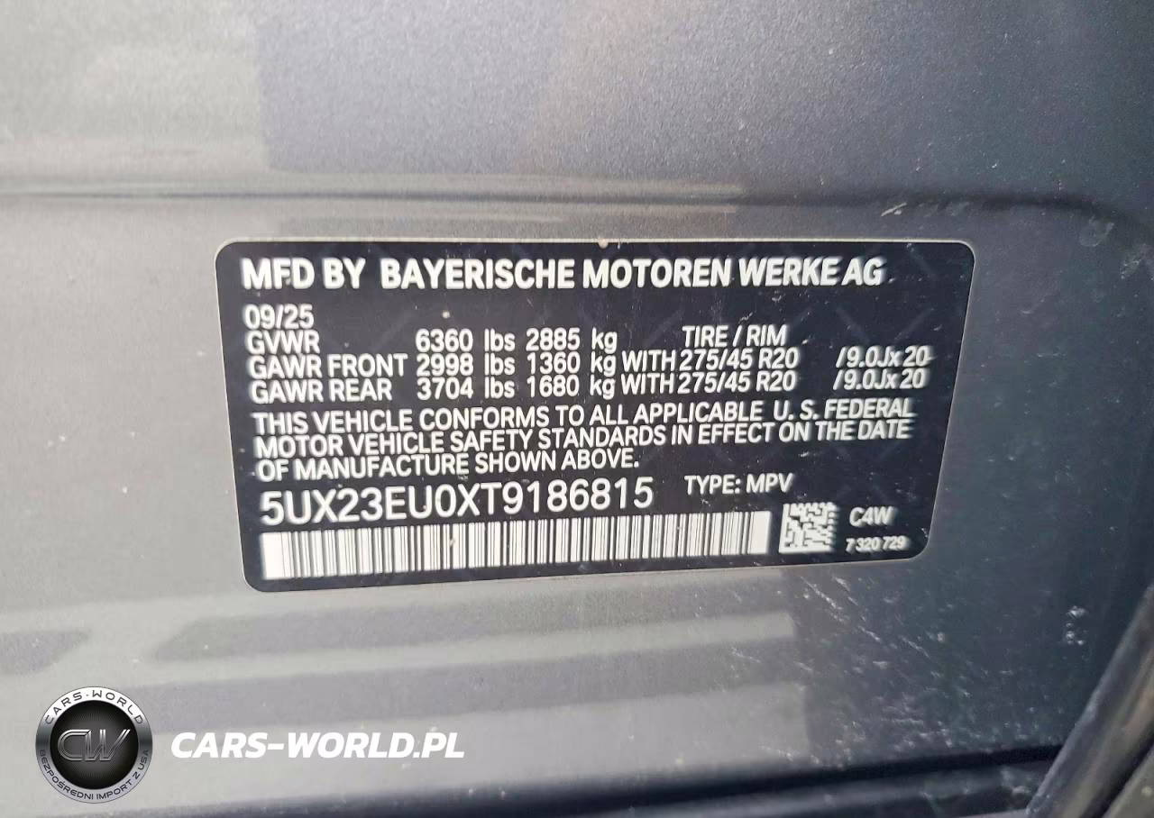 2026 BMW X5 xDrive4 VIN:5UX23EU0XT9186815 - 13