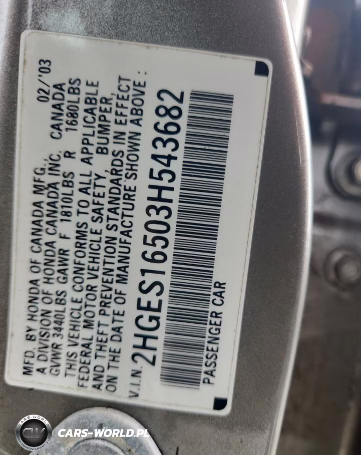 2003 Honda Civic Lx VIN:2HGES16503H543682 - 12