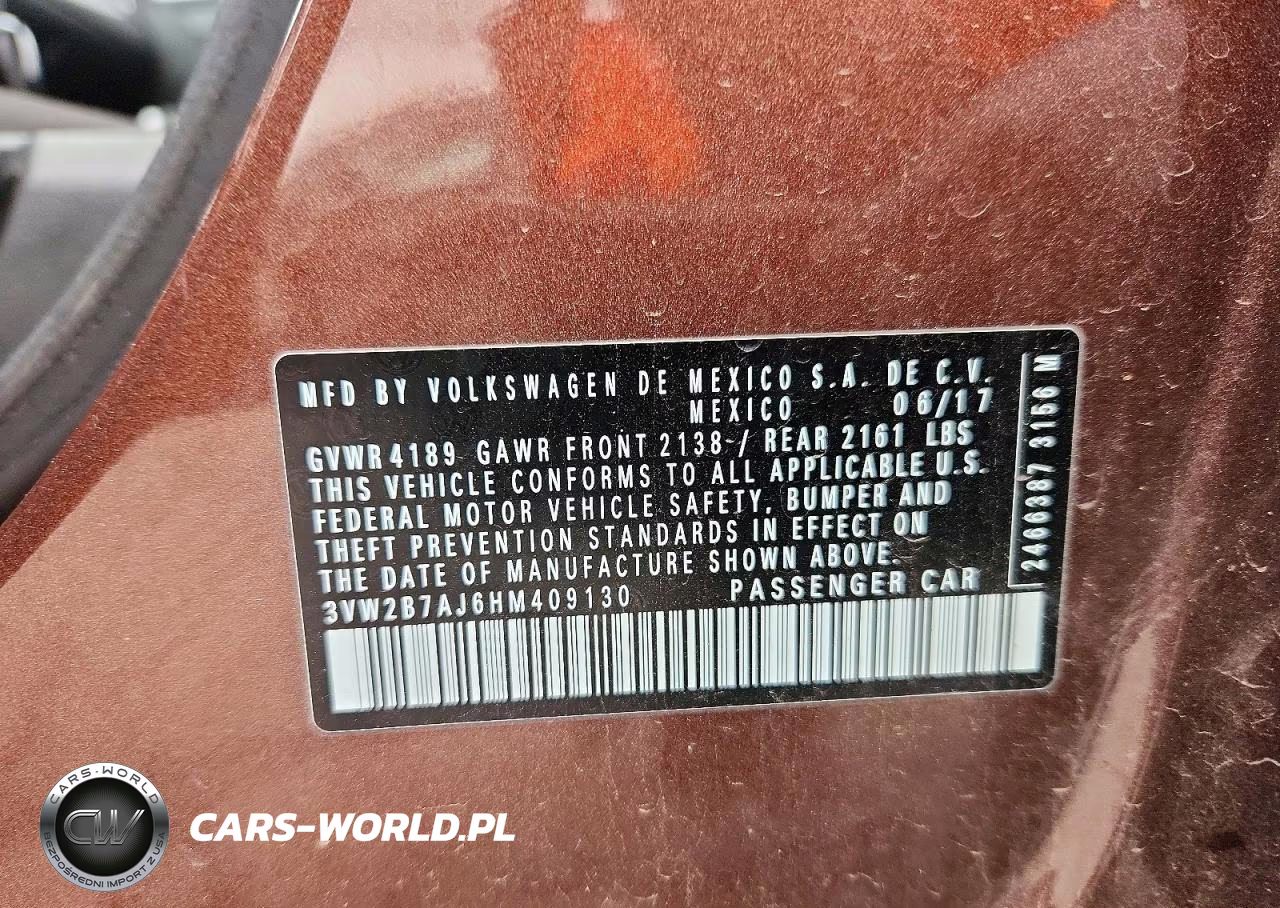 2017 Volkswagen Jetta S VIN:3VW2B7AJ6HM409130 - 12