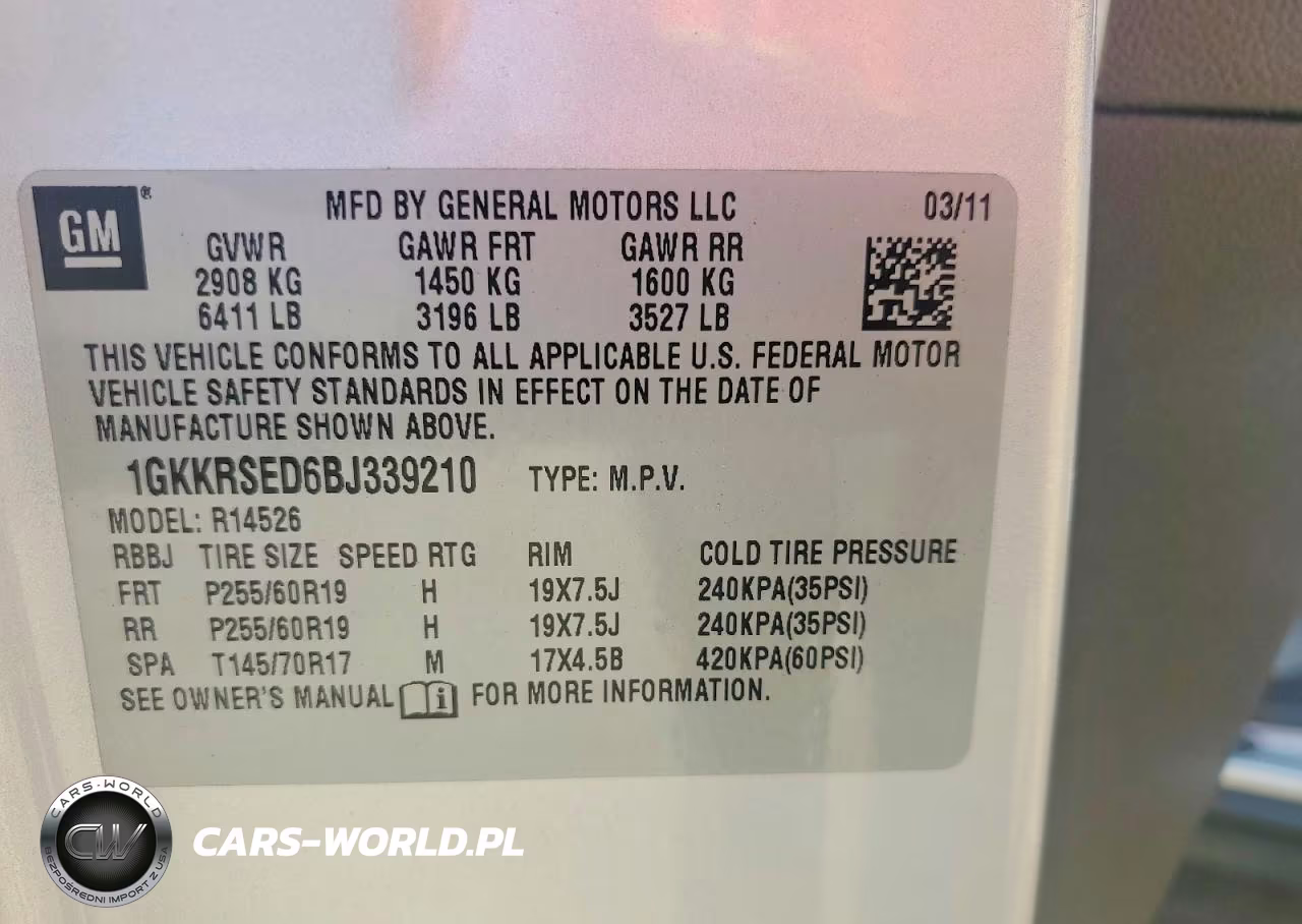 2011 GMC Acadia Slt-2 VIN:1GKKRSED6BJ339210 - 13