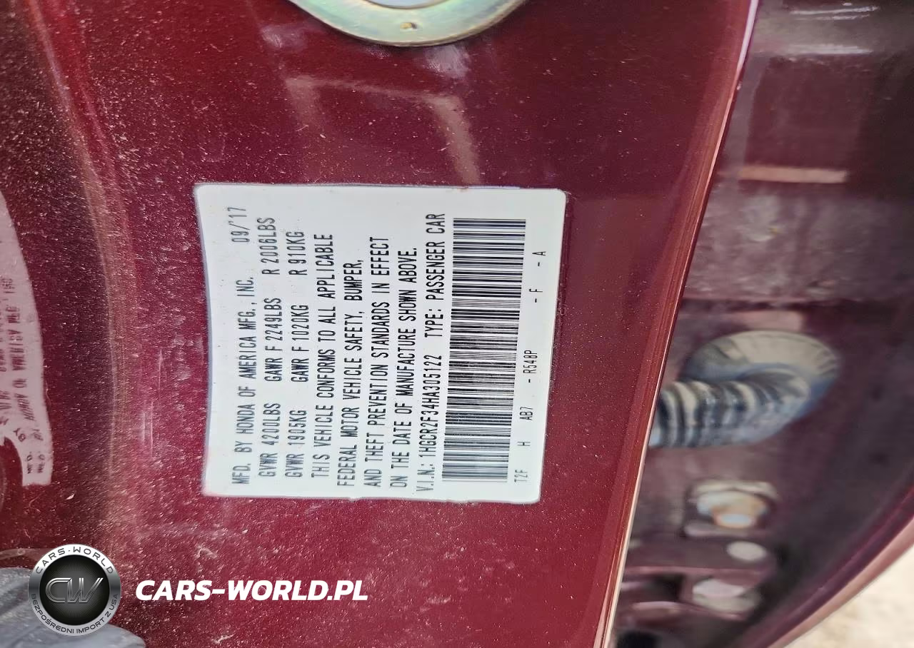 2017 Honda Accord Lx VIN:1HGCR2F34HA305122 - 13