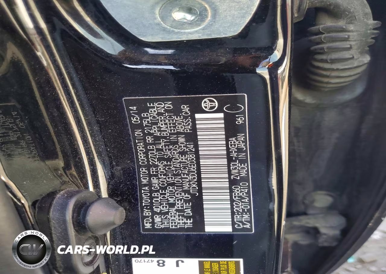 2014 Toyota Prius Two VIN:JTDKN3DU6E0381241 - 12