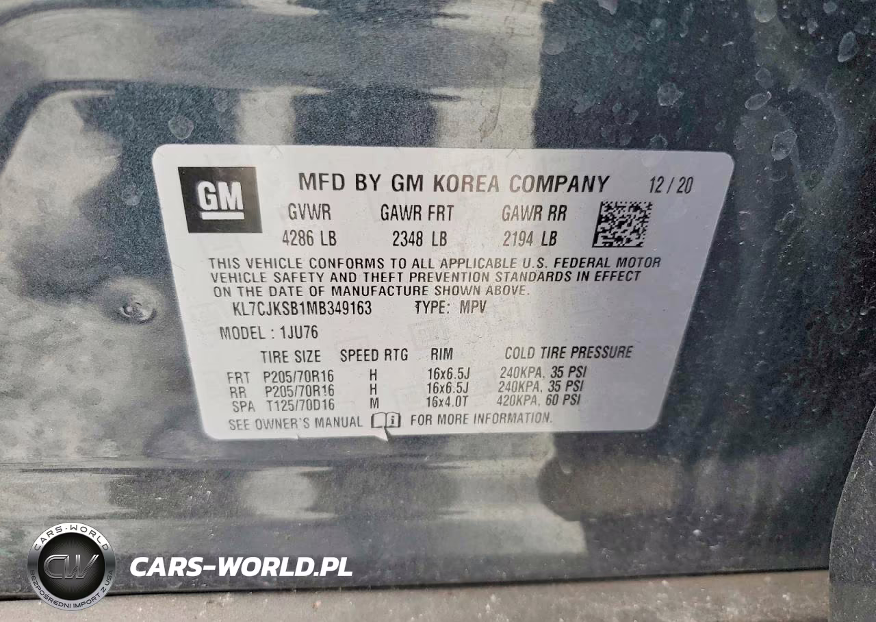 2021 Chevrolet Trax Ls VIN:KL7CJKSB1MB349163 - 13
