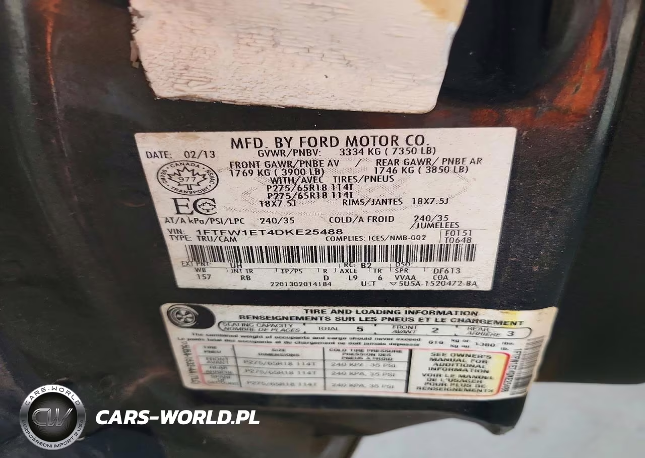 2013 Ford F150 Supercrew VIN:1FTFW1ET4DKE25488 - 12