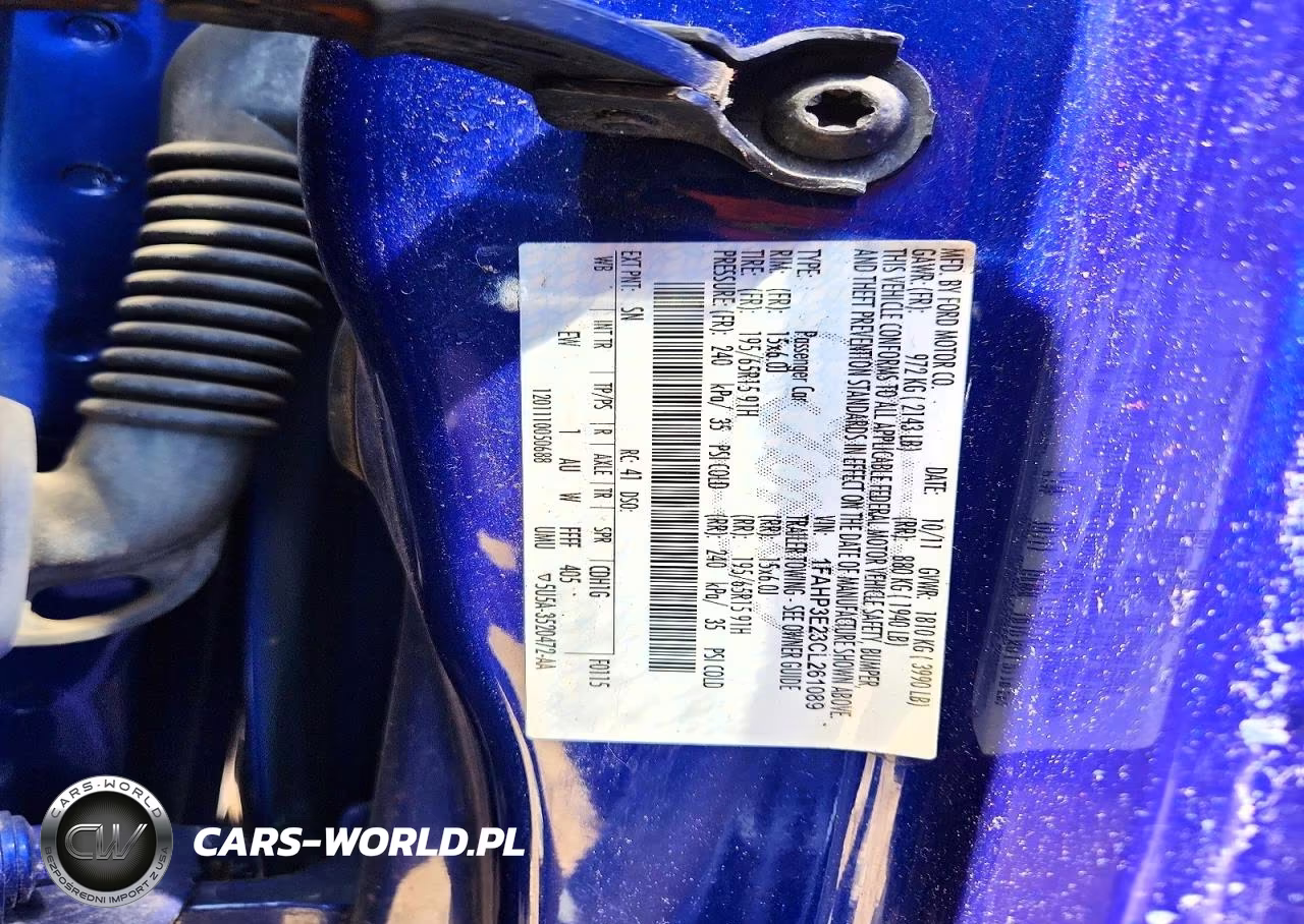 2012 Ford Focus S VIN:1FAHP3E23CL261089 - 12