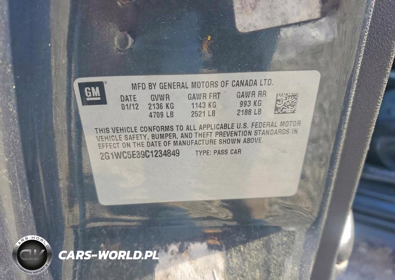 2012 Chevrolet Impala Ltz VIN:2G1WC5E39C1234849 - 13
