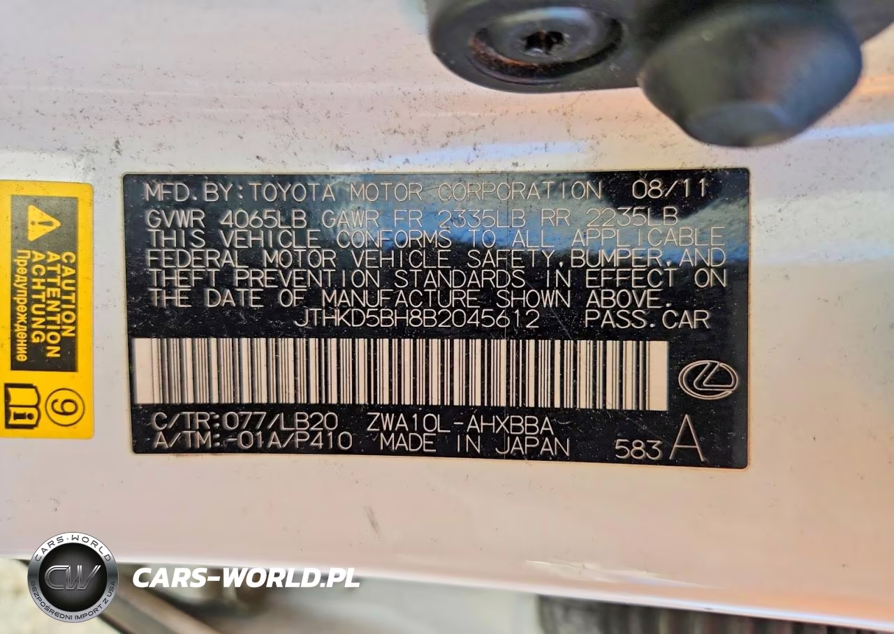 2011 Lexus Ct 200 VIN:JTHKD5BH8B2045612 - 12