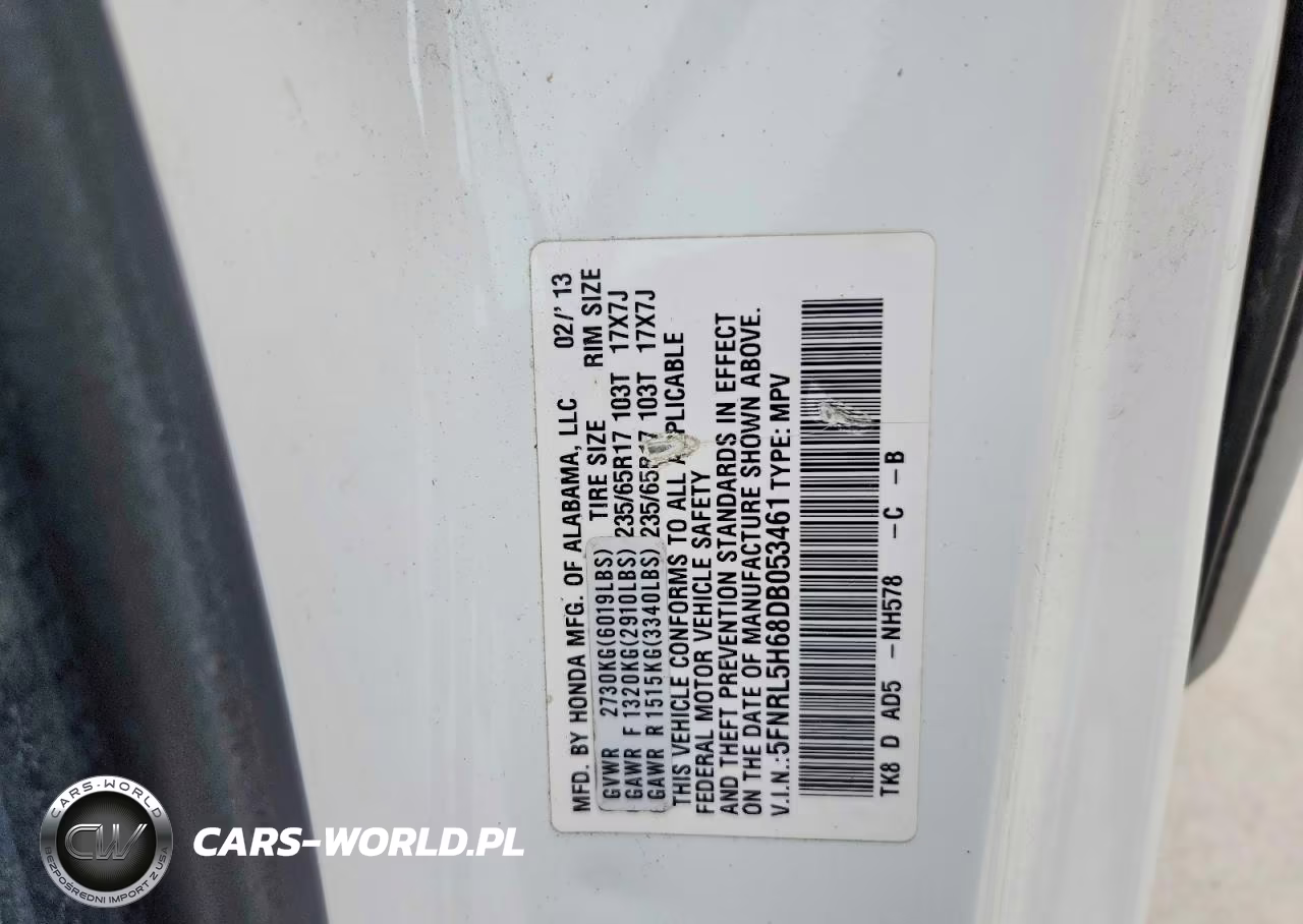 2013 Honda Odyssey Exl VIN:5FNRL5H68DB053461 - 13