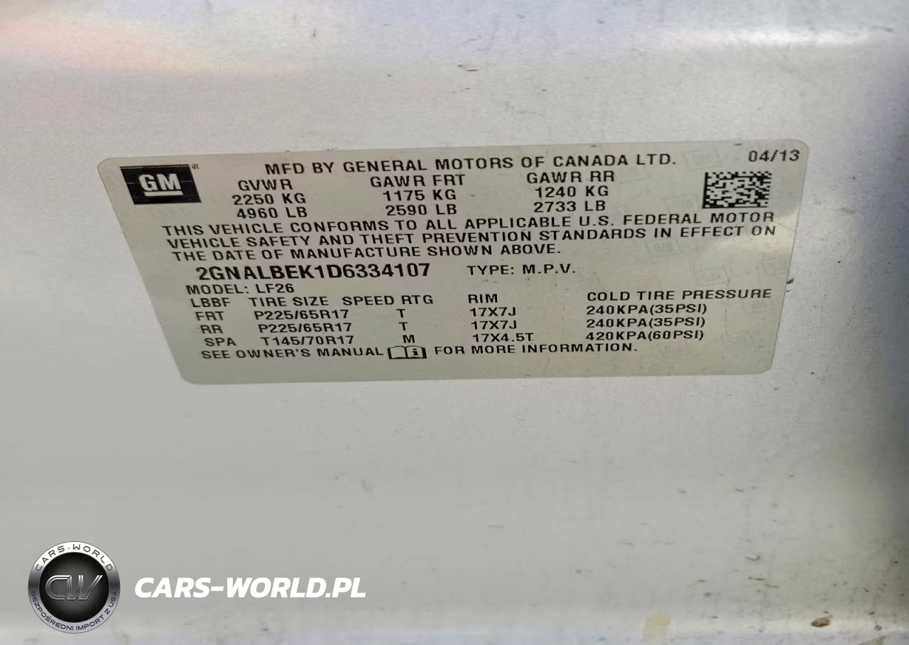 2013 Chevrolet Equinox Ls VIN:2GNALBEK1D6334107 - 12