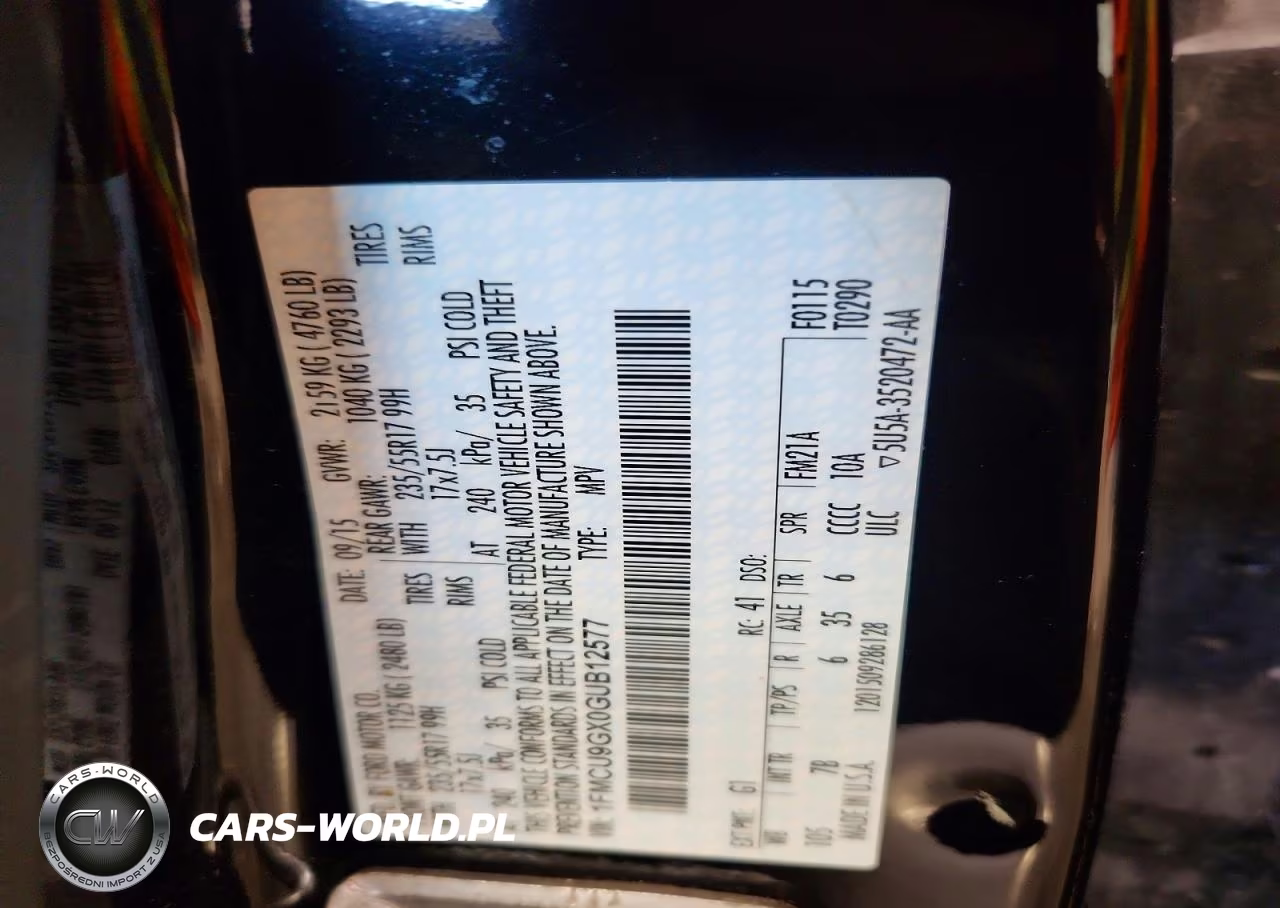 2016 Ford Escape Se VIN:1FMCU9GX0GUB12577 - 14