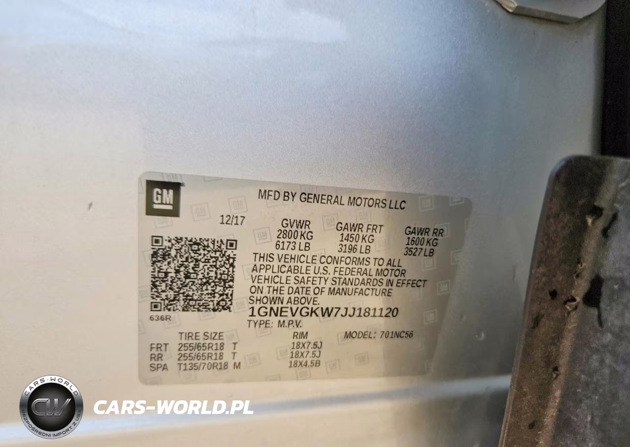 2018 Chevrolet Traverse Lt VIN:1GNEVGKW7JJ181120 - 13