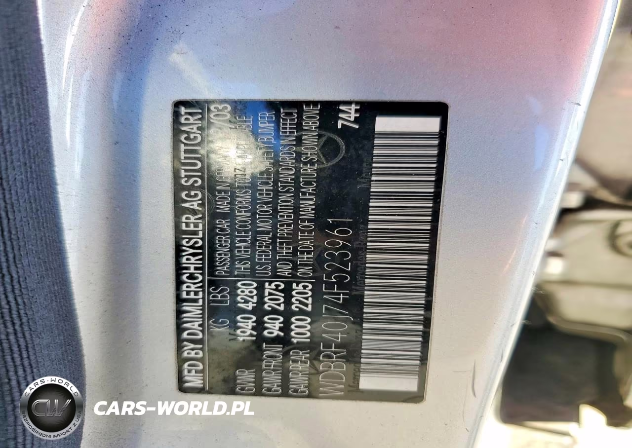 2004 Mercedes-Benz C 230K Sport Sedan VIN:WDBRF40J74F523961 - 12