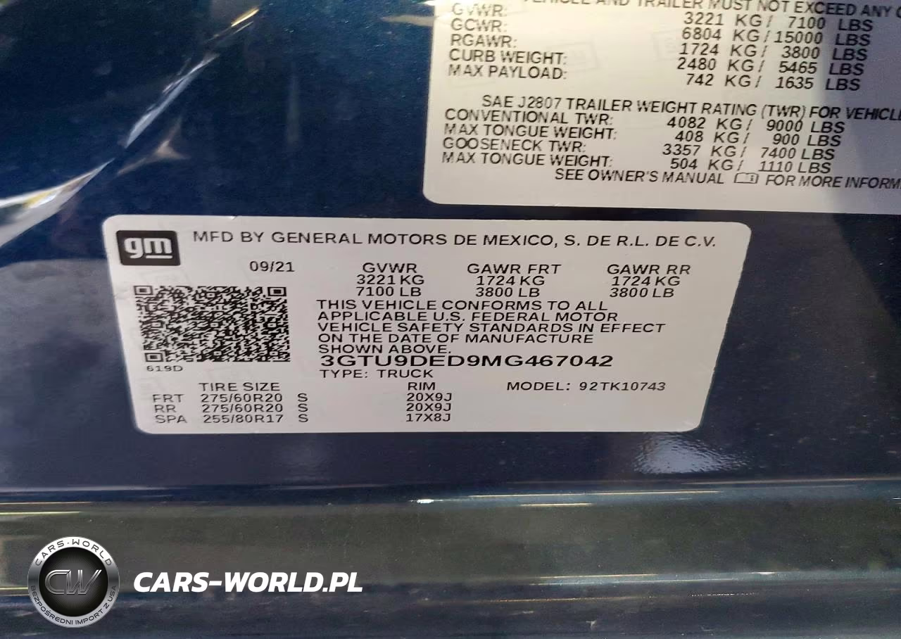2021 GMC Sierra K1500 Slt VIN:3GTU9DED9MG467042 - 12