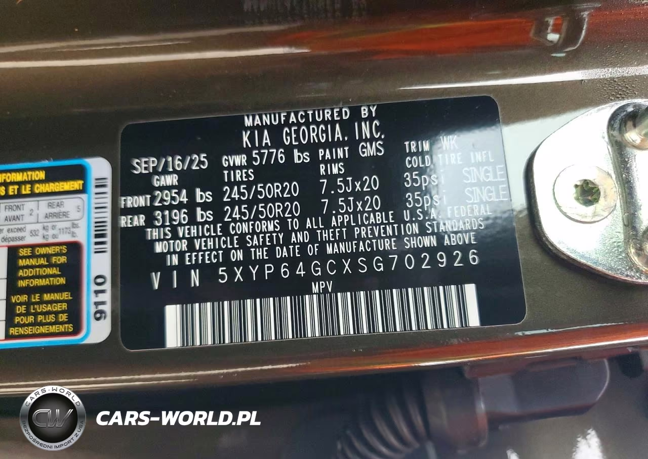 2025 Kia Telluride S VIN:5XYP64GCXSG702926 - 13