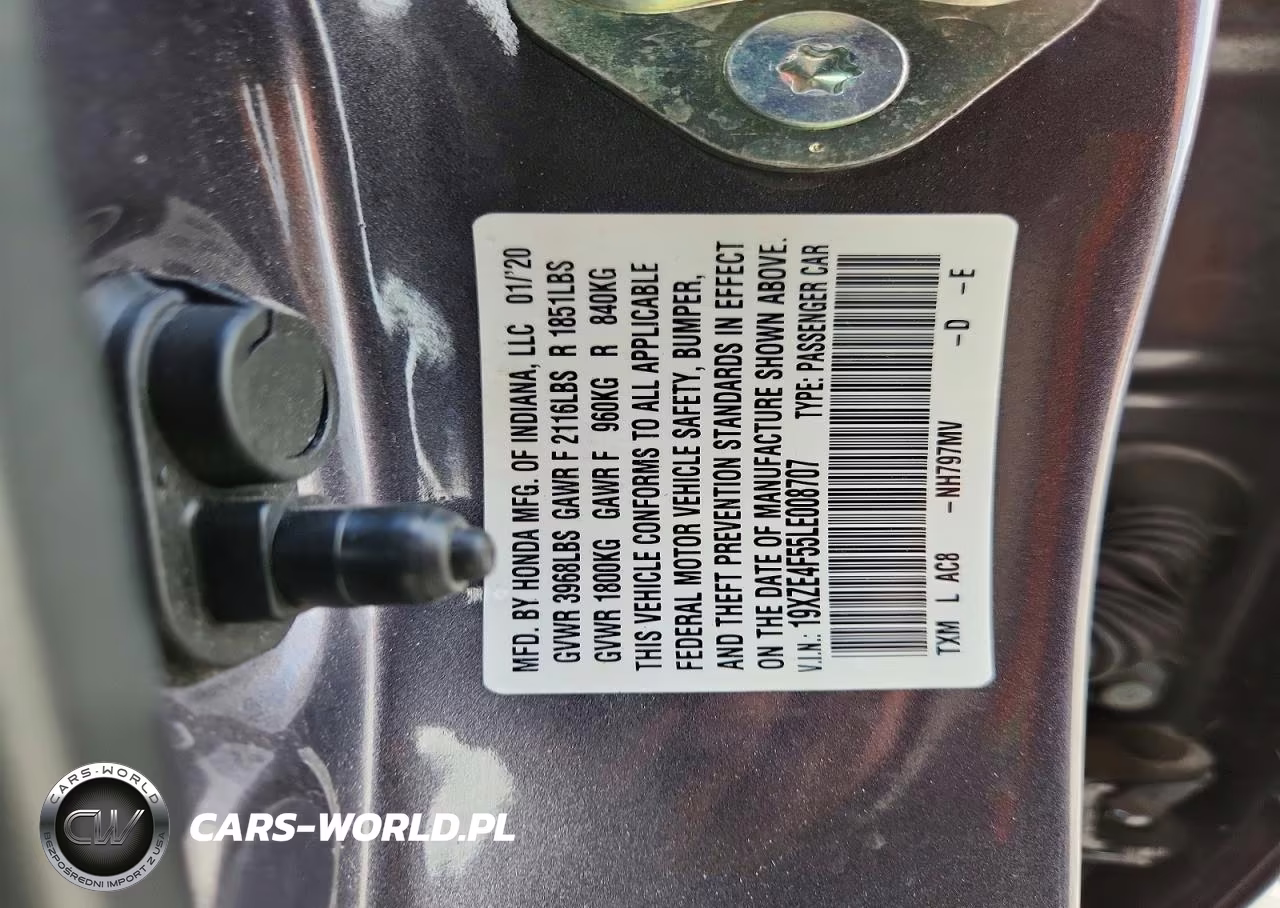 2020 Honda Insight Ex VIN:19XZE4F55LE008707 - 12