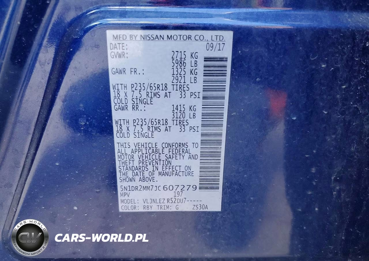 2018 Nissan Pathfinder Sv VIN:5N1DR2MM7JC607279 - 14
