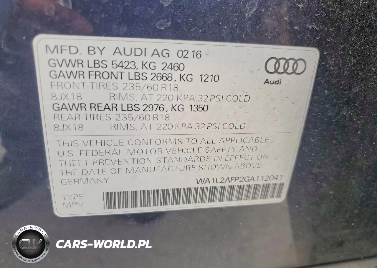 2016 Audi Q5 Premium Plus VIN:WA1L2AFP2GA112041 - 13