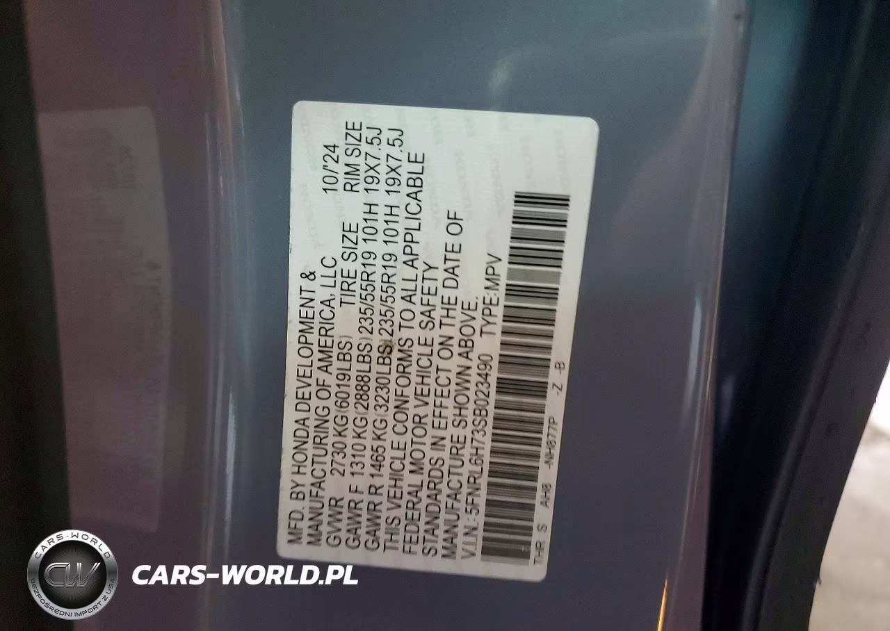 2025 Honda Odyssey Sport-L VIN:5FNRL6H73SB023490 - 13