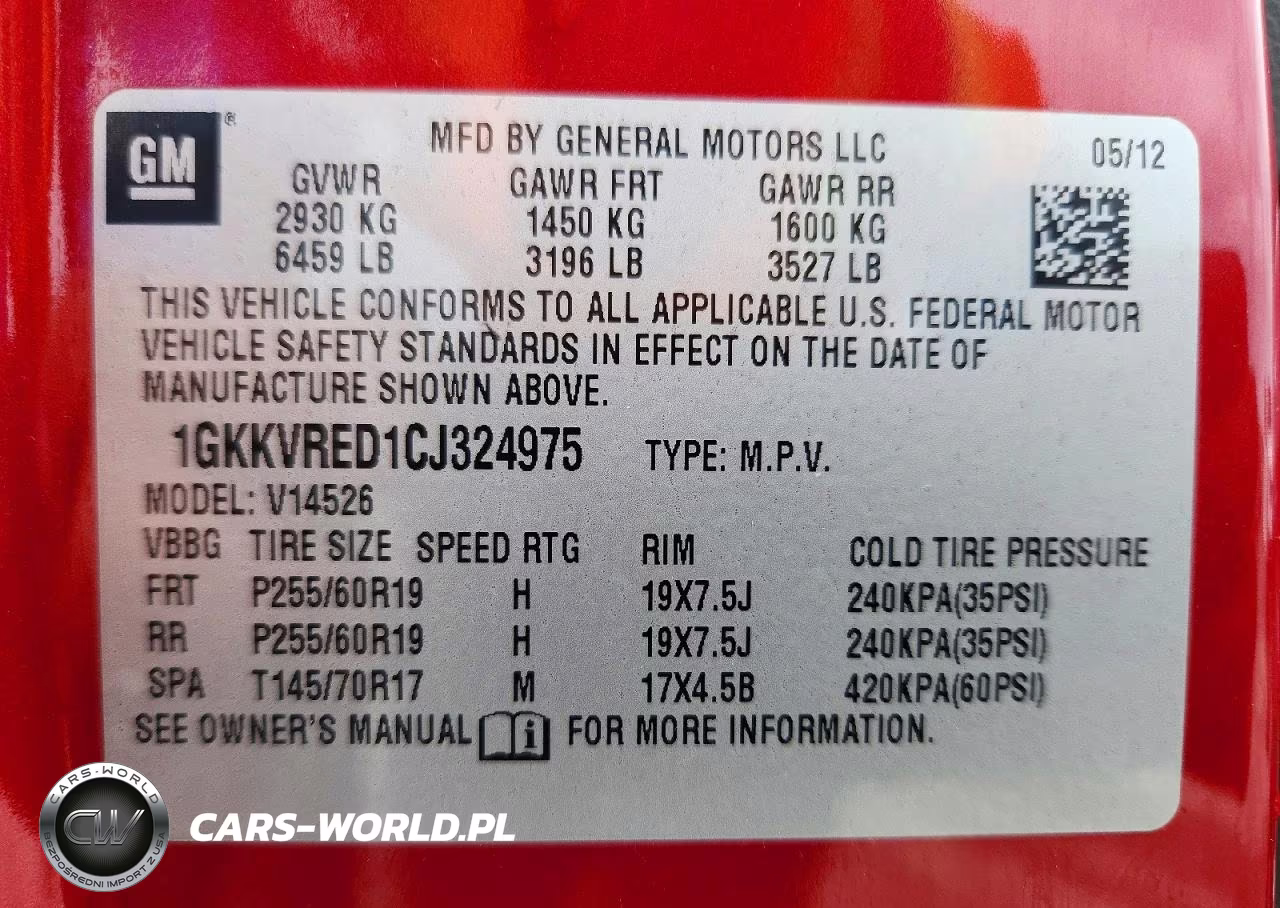 2012 GMC Acadia Slt-1 VIN:1GKKVRED1CJ324975 - 14