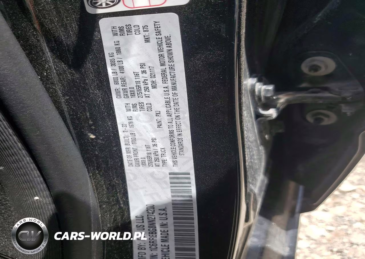 2022 Ram 1500 Big Horn VIN:1C6RREBG8NN274200 - 12