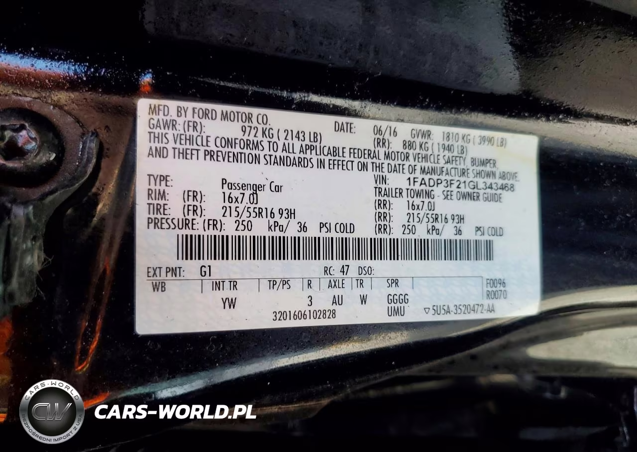 2016 Ford Focus Se VIN:1FADP3F21GL343468 - 12