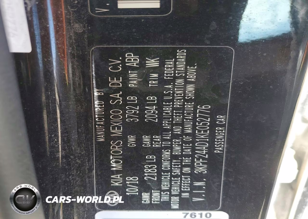 2019 Kia Forte Lxs VIN:3KPF24AD1KE052776 - 12