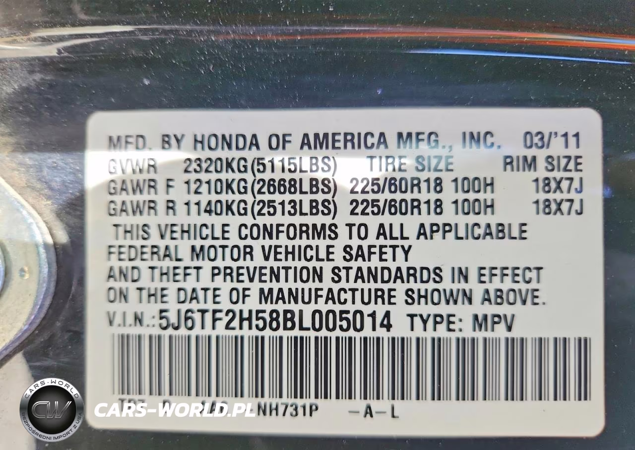 2011 Honda Accord Crosstour Exl VIN:5J6TF2H58BL005014 - 12
