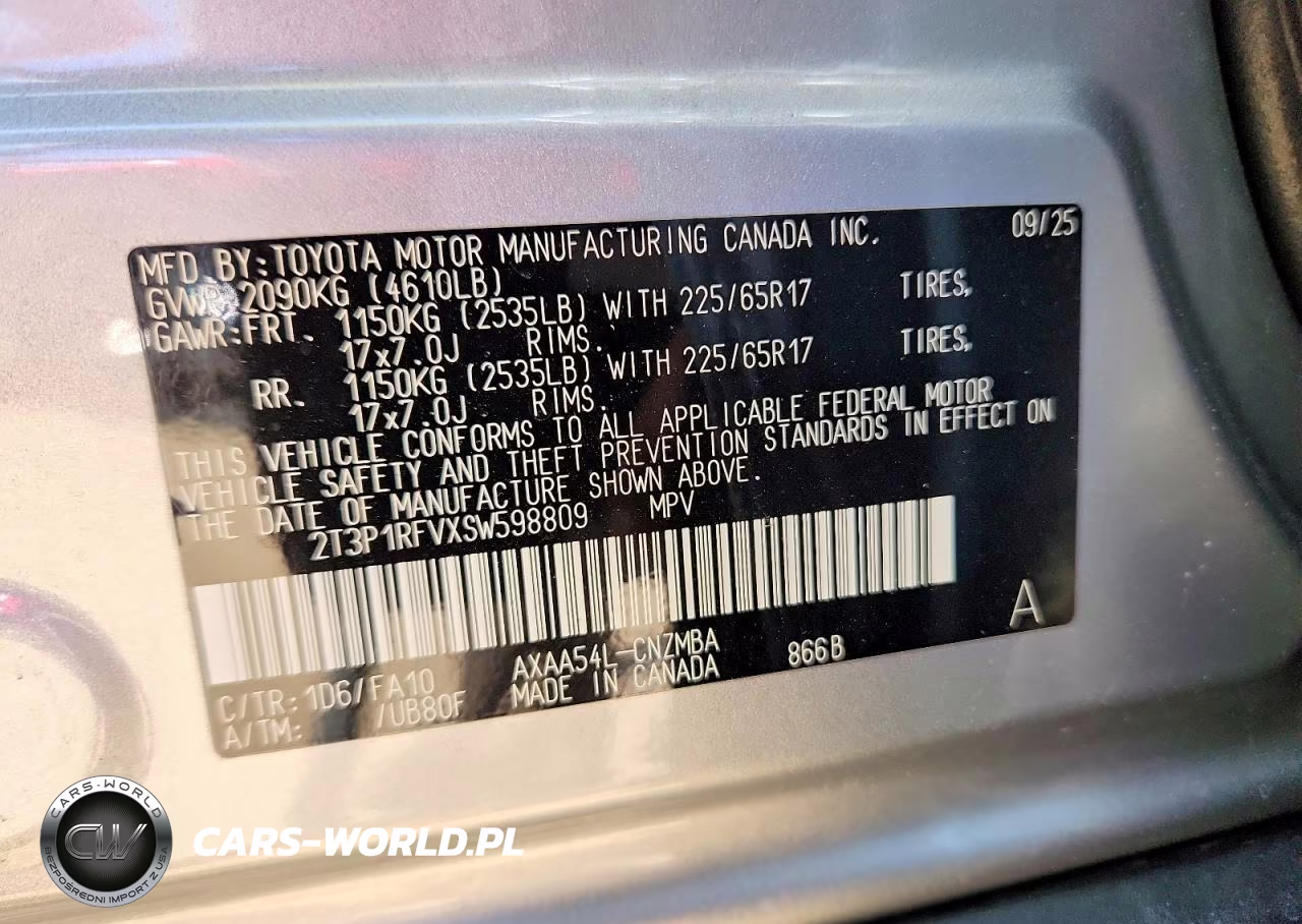 2025 Toyota Rav4 Xle VIN:2T3P1RFVXSW598809 - 12